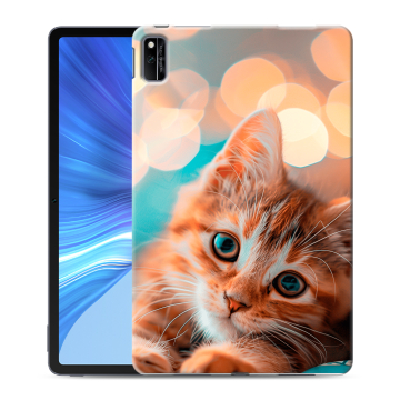 Силиконовый чехол на Huawei Honor Pad V6 с принтом котик
