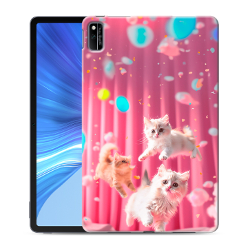 Силиконовый чехол на Huawei Honor Pad V6 с принтом милые котики Силиконовый чехол на Huawei Honor Pad V6 с принтом милые котики