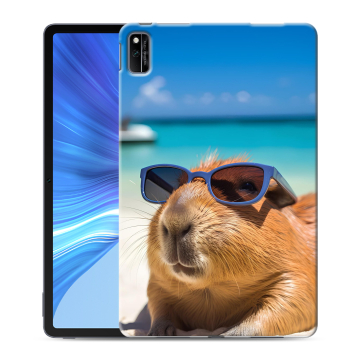 Силиконовый чехол на Huawei Honor Pad V6 с принтом Капибара