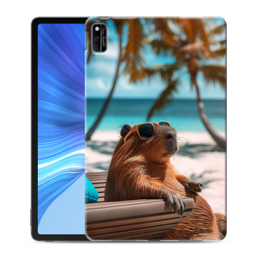 Силиконовый чехол на Huawei Honor Pad V6 с принтом Капибара