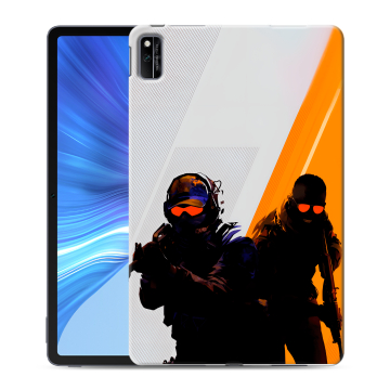 Силиконовый чехол на Huawei Honor Pad V6 с принтом Контер страйк Counter strike