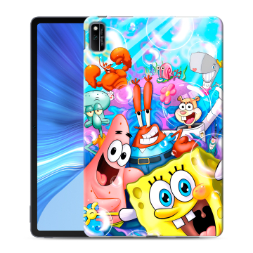 Силиконовый чехол на Huawei Honor Pad V6 с принтом спанчбоб спанч боб