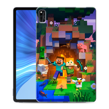Силиконовый чехол на Huawei Honor Pad V6 с принтом Майнкрафт Minecraft