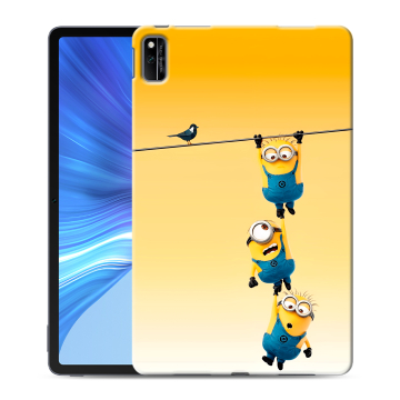 Силиконовый чехол на Huawei Honor Pad V6 с принтом Миньоны