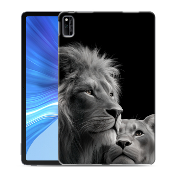 Силиконовый чехол на Huawei Honor Pad V6 с принтом Лев кошки Силиконовый чехол на Huawei Honor Pad V6 с принтом Лев кошки