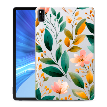 Силиконовый чехол на Huawei Honor Pad V6 с принтом Цветы паттерн Силиконовый чехол на Huawei Honor Pad V6 с принтом Цветы паттерн