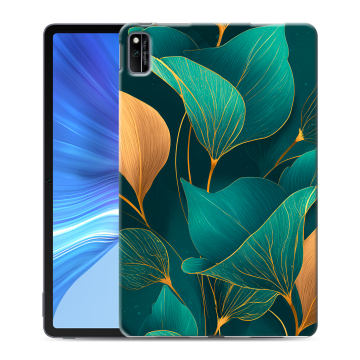 Силиконовый чехол на Huawei Honor Pad V6 с принтом Листья и золото Силиконовый чехол на Huawei Honor Pad V6 с принтом Листья и золото