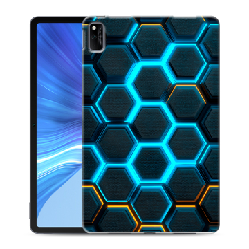 Силиконовый чехол на Huawei Honor Pad V6 с принтом Неоновые соты Силиконовый чехол на Huawei Honor Pad V6 с принтом Неоновые соты