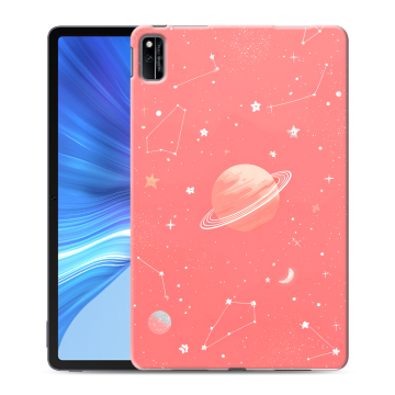 Силиконовый чехол на Huawei Honor Pad V6 с принтом Розовый космос Силиконовый чехол на Huawei Honor Pad V6 с принтом Розовый космос