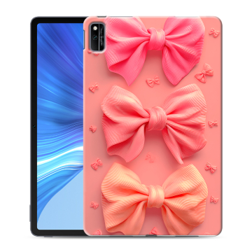 Силиконовый чехол на Huawei Honor Pad V6 с принтом Розовые бантики
