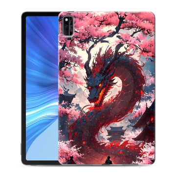Силиконовый чехол на Huawei Honor Pad V6 с принтом Дракон Японский