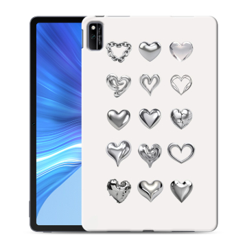 Силиконовый чехол на Huawei Honor Pad V6 с принтом Y2K сердечки