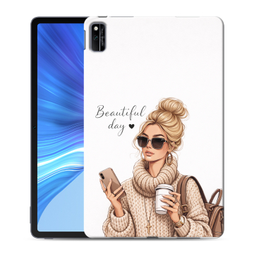 Силиконовый чехол на Huawei Honor Pad V6 с принтом женский