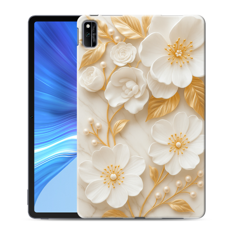 Силиконовый чехол на Huawei Honor Pad V6 с принтом Цветы Силиконовый чехол на Huawei Honor Pad V6 с принтом Цветы