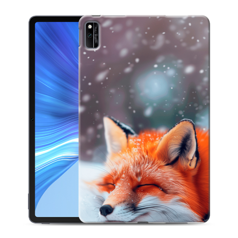 Силиконовый противоударный чехол на Huawei Honor Pad V6 с принтом лиса Силиконовый противоударный чехол на Huawei Honor Pad V6 с принтом лиса