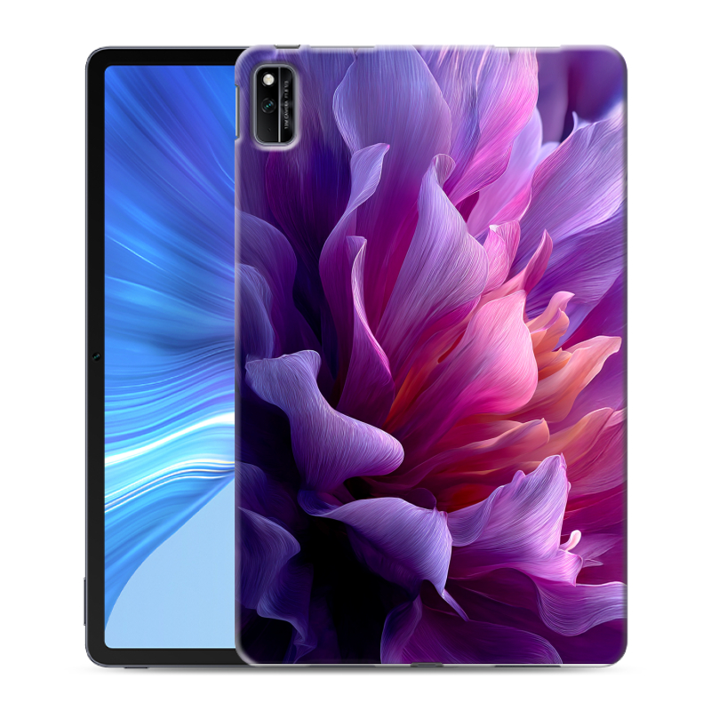 Силиконовый противоударный чехол на Huawei Honor Pad V6 с принтом женский цветы Силиконовый противоударный чехол на Huawei Honor Pad V6 с принтом женский цветы