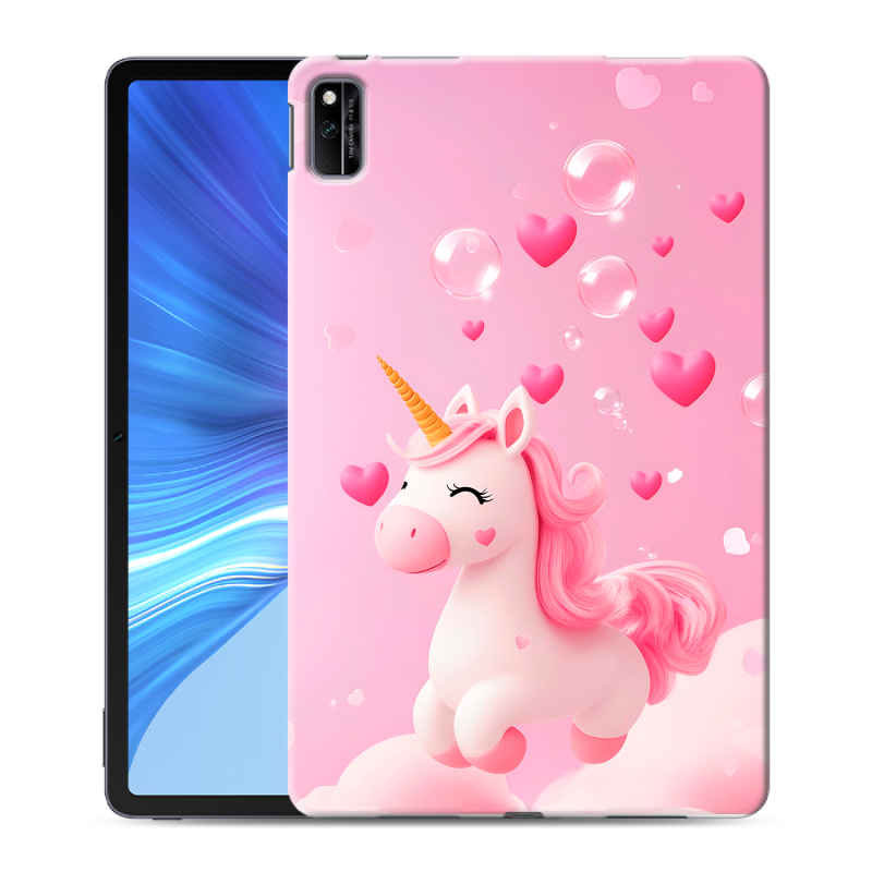 Силиконовый противоударный чехол на Huawei Honor Pad V6 с принтом Единорог Силиконовый противоударный чехол на Huawei Honor Pad V6 с принтом Единорог
