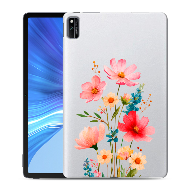 Силиконовый чехол на Huawei Honor Pad V6 с принтом Цветы Силиконовый чехол на Huawei Honor Pad V6 с принтом Цветы