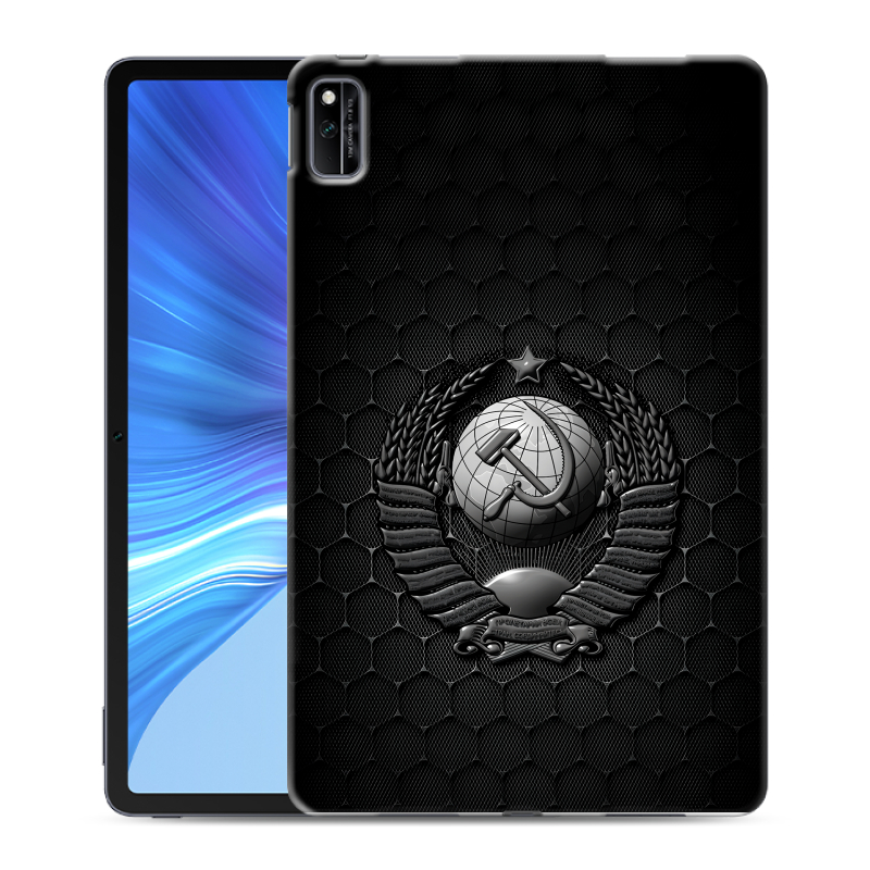 Силиконовый чехол на планшета Huawei Honor Pad V6 с принтом Герб Флаг СССР Силиконовый чехол на планшета Huawei Honor Pad V6 с принтом Герб Флаг СССР