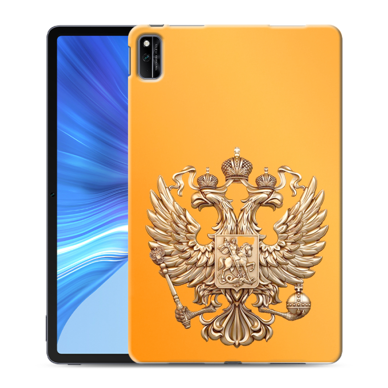 Силиконовый чехол на Huawei Honor Pad V6 с принтом Герб Флаг России Силиконовый чехол на Huawei Honor Pad V6 с принтом Герб Флаг России