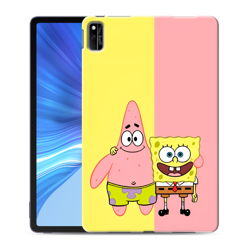Силиконовый противоударный чехол на Huawei Honor Pad V6 с принтом Спанч боб Спанчбоб Силиконовый противоударный чехол на Huawei Honor Pad V6 с принтом Спанч боб Спанчбоб