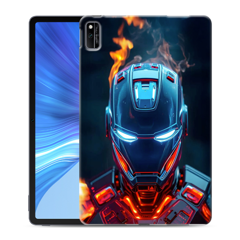 Силиконовый противоударный чехол на Huawei Honor Pad V6 с принтом IronMan Железный человек Силиконовый противоударный чехол на Huawei Honor Pad V6 с принтом IronMan Железный человек