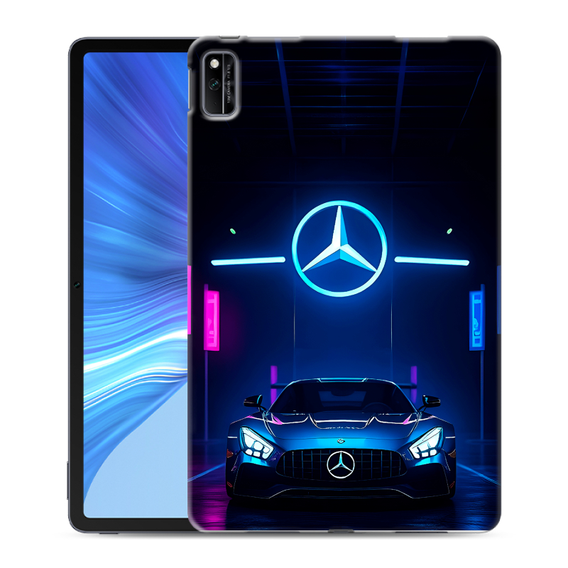 Силиконовый противоударный чехол на Huawei Honor Pad V6 с принтом Mercedes Мерседес Силиконовый противоударный чехол на Huawei Honor Pad V6 с принтом Mercedes Мерседес