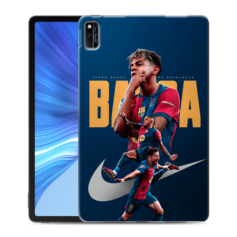 Силиконовый противоударный чехол на Huawei Honor Pad V6 с принтом Барселона Barca Yamal Силиконовый противоударный чехол на Huawei Honor Pad V6 с принтом Барселона Barca Yamal
