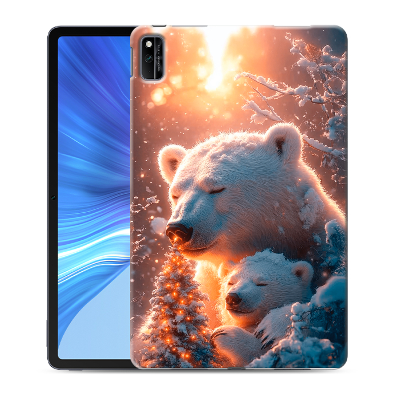 Силиконовый противоударный чехол на Huawei Honor Pad V6 с принтом Новый год Силиконовый противоударный чехол на Huawei Honor Pad V6 с принтом Новый год