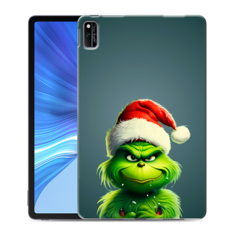 Силиконовый противоударный чехол на Huawei Honor Pad V6 с принтом Новый год Силиконовый противоударный чехол на Huawei Honor Pad V6 с принтом Новый год