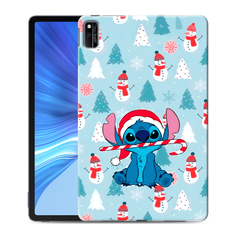 Силиконовый чехол на Huawei Honor Pad V6 с принтом Стич Новый год Силиконовый чехол на Huawei Honor Pad V6 с принтом Стич Новый год
