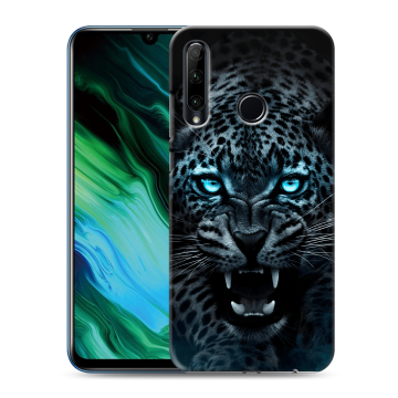 Силиконовый чехол на Huawei Honor 20e с принтом Темный леопард Силиконовый чехол на Huawei Honor 20e с принтом Темный леопард