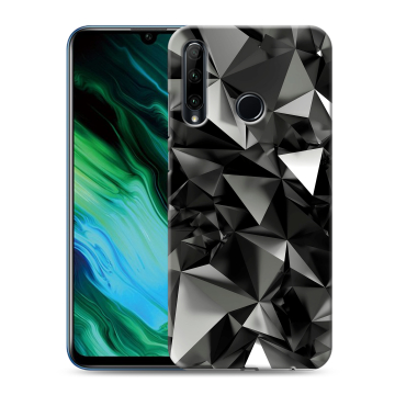 Силиконовый чехол на Huawei Honor 20e с принтом Черные кристаллы Силиконовый чехол на Huawei Honor 20e с принтом Черные кристаллы