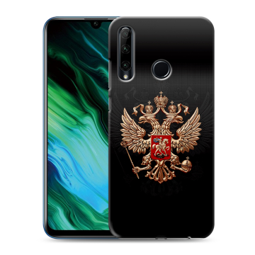 Силиконовый чехол на Huawei Honor 20e с принтом Герб России Силиконовый чехол на Huawei Honor 20e с принтом Герб России