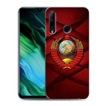 Силиконовый чехол на Huawei Honor 20e с принтом Герб СССР Силиконовый чехол на Huawei Honor 20e с принтом Герб СССР