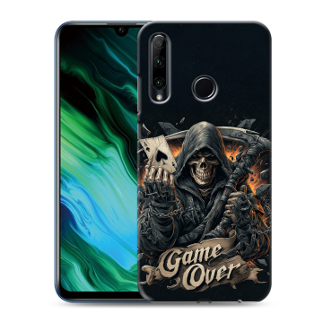 Силиконовый чехол на Huawei Honor 20e с принтом Скелет карты Силиконовый чехол на Huawei Honor 20e с принтом Скелет карты