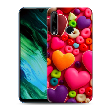 Силиконовый чехол на Huawei Honor 20e с принтом Сердечки Силиконовый чехол на Huawei Honor 20e с принтом Сердечки