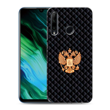 Силиконовый чехол на Huawei Honor 20e с принтом Герб России принт