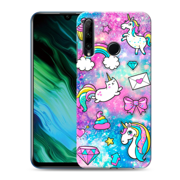 Силиконовый чехол на Huawei Honor 20e с принтом Единороги