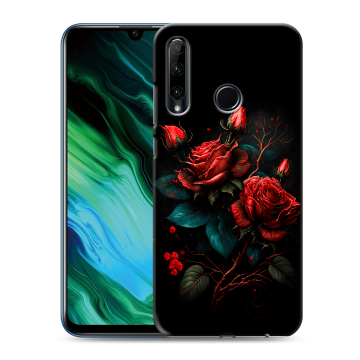 Силиконовый чехол на Huawei Honor 20e с принтом Розы красные