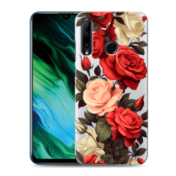 Силиконовый чехол на Huawei Honor 20e с принтом Розы Силиконовый чехол на Huawei Honor 20e с принтом Розы
