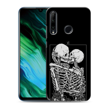 Силиконовый чехол на Huawei Honor 20e с принтом Поцелуй скелетов Силиконовый чехол на Huawei Honor 20e с принтом Поцелуй скелетов