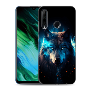 Силиконовый чехол на Huawei Honor 20e с принтом Волк ночной