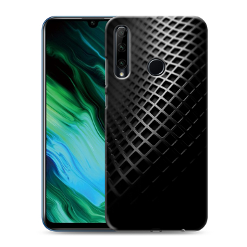 Силиконовый чехол на Huawei Honor 20e с принтом Текстура металла