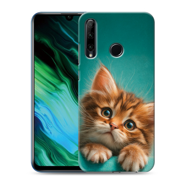 Силиконовый чехол на Huawei Honor 20e с принтом котенок