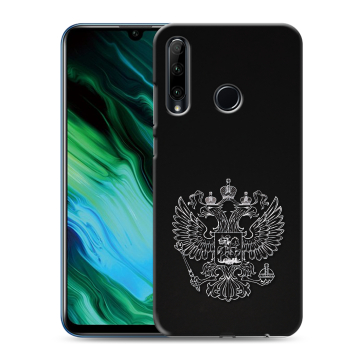 Силиконовый чехол на Huawei Honor 20e с принтом Герб России
