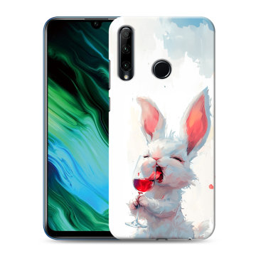 Силиконовый чехол на Huawei Honor 20e с принтом кролик зайчик Силиконовый чехол на Huawei Honor 20e с принтом кролик зайчик