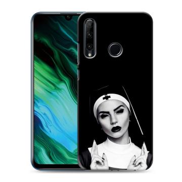 Силиконовый чехол на Huawei Honor 20e с принтом монашка Силиконовый чехол на Huawei Honor 20e с принтом монашка