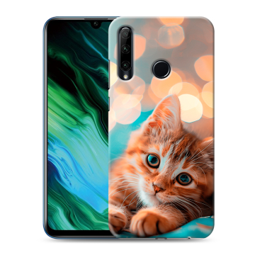 Силиконовый чехол на Huawei Honor 20e с принтом котик Силиконовый чехол на Huawei Honor 20e с принтом котик