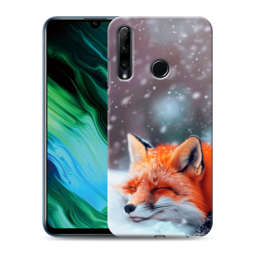 Силиконовый чехол на Huawei Honor 20e с принтом лиса Силиконовый чехол на Huawei Honor 20e с принтом лиса